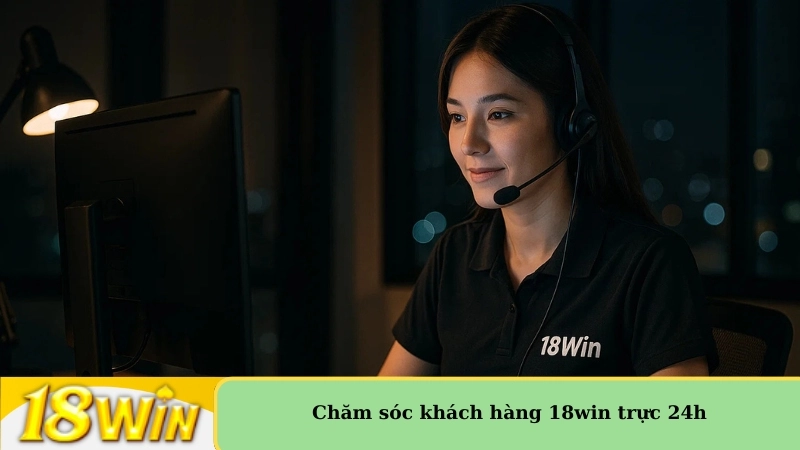 chăm sóc khách hàng 18win trực 24h