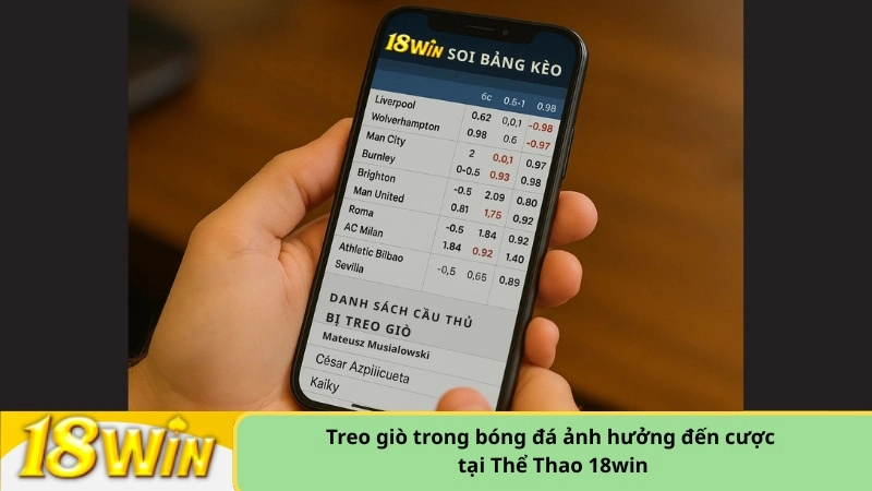 Treo giò trong bóng đá ảnh hưởng đến cược tại Thể Thao 18win