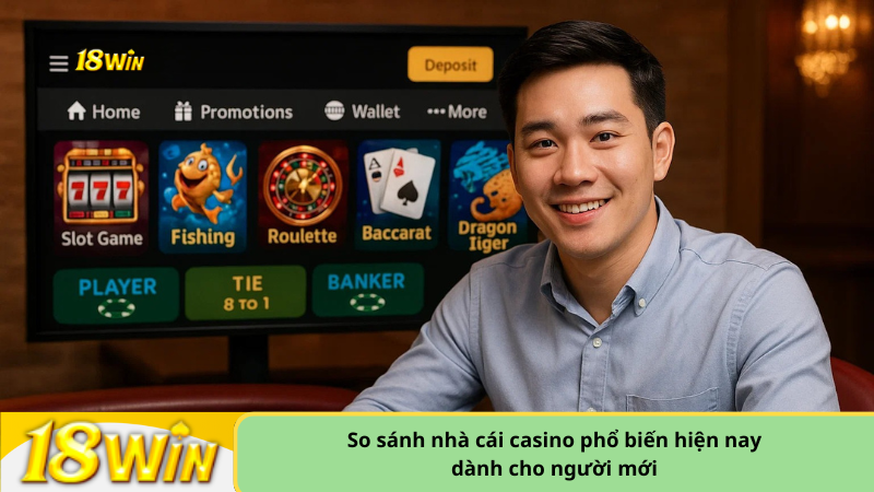 So sánh nhà cái casino phổ biến hiện nay dành cho người mới