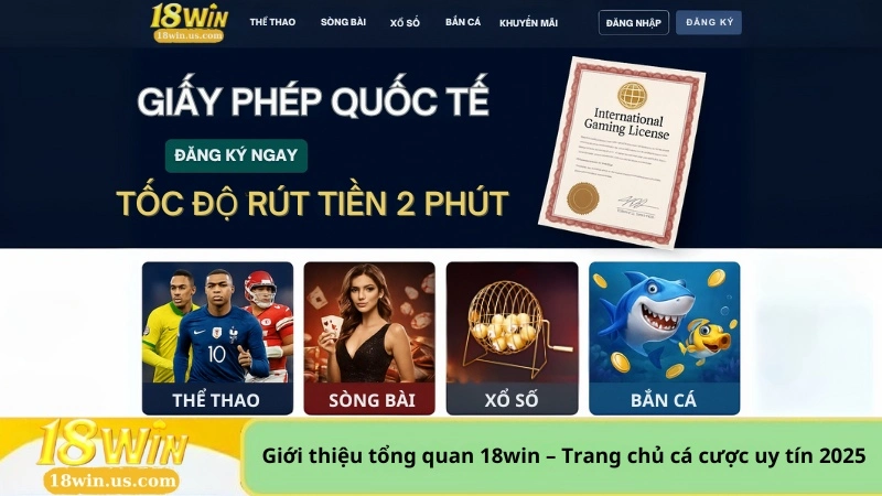 Giới thiệu tổng quan 18win – Trang chủ cá cược uy tín 2025