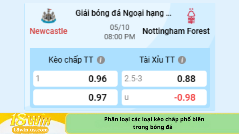 Phân loại các loại kèo chấp phổ biến trong bóng đá