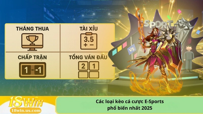 Các loại kèo cá cược E-Sports phổ biến nhất 2025
