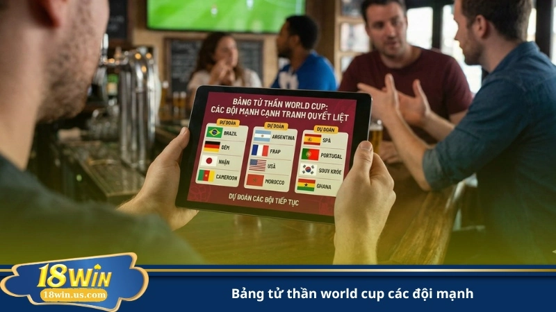 bảng tử thần world cup các đội mạnh